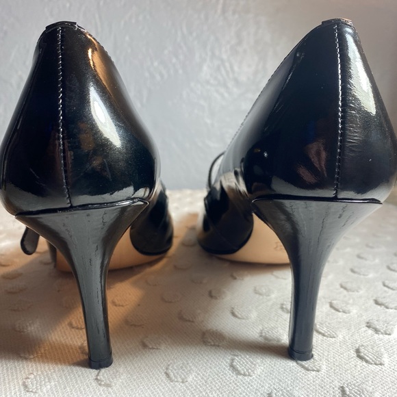 Women’s Black BP Patent Leather Mary Jane Heels With Button Detail - Picture 7 of 16